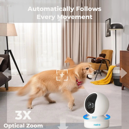 Caméra d'intérieur E1 ZOOM Wi-Fi 6 PTZ 8MP Super HD, lot de 2 (15 % de réduction)