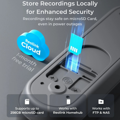 Sonnette vidéo intelligente sans fil (batterie) Wi-Fi double bande 2K