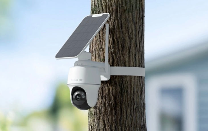 Caméra autonome sans fil (solaire ou batterie) ARGUS PT ULTRA 4K 8MP panoramique & inclinable avec projecteurs