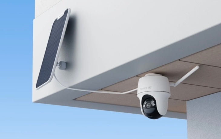 Caméra autonome sans fil (solaire ou batterie) ARGUS PT ULTRA 4K 8MP panoramique & inclinable avec projecteurs